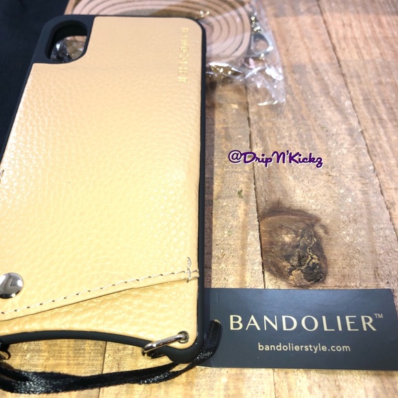 BANDOLIER Emma Golden Leather iPhone X Crossbody - Picture 1 of 7